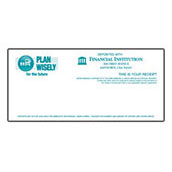 Plan Wisely for Future (Button Style) Teller Receipt