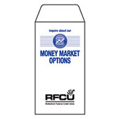 Money Market Options (Button) 1-Color Drive-Up Envelopes