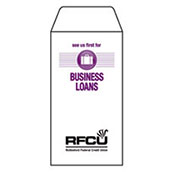 Business Loans (Button) 1-Color Drive-Up Envelopes