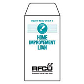 Home Improvement Loan (Button) 1-Color Drive-Up Envelopes