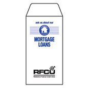 Mortgage Loans (Button) 1-Color Drive-Up Envelopes