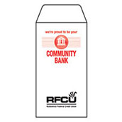 Community Bank (Button) 1-Color Drive-Up Envelopes