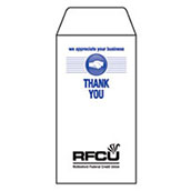 Thank You (Button) 1-Color Drive-Up Envelopes