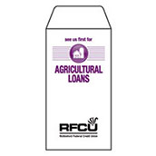 Agricultural Loans (Button) 1-Color Drive-Up Envelopes