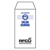 Online Banking (Button) 1-Color Drive-Up Envelopes
