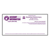 Account Information (Button Style) Teller Receipt