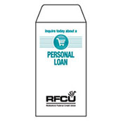 Personal Loan (Button) 1-Color Drive-Up Envelopes