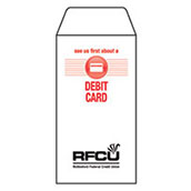 Debit Card (Button) 1-Color Drive-Up Envelopes