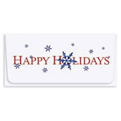 Happy Holidays with Snowflakes Currency Envelope (Foil)
