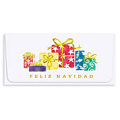 Feliz Navidad with Presents Currency Envelope (Foil)