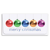 Merry Christmas with Ornaments Currency Envelope (Foil)