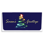 Season's Greeting w/ Tree Currency Envelope (Foil)