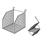 Slatwall Folding Wire Basket, 12 x 12 x 15