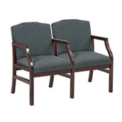 Mahogany Reception Two Seat Chair