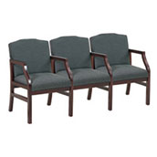 Mahogany Reception Three Seat Chair