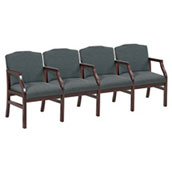 Mahogany Reception Four Seat Guest Chair