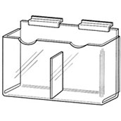 Acrylic Slatwall Double Hosiery Bin