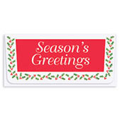 Seasons Greetings with Holly Currency Envelope