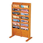 14-Pocket Free Standing Magazine Rack