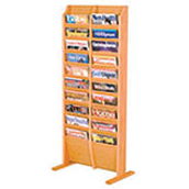 20-Pocket Free Standing Magazine Rack