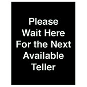 Please Wait to be Seated Single-Sided 11x14 Sign