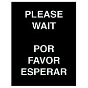 Please Wait/ Por Favor Esperar Single-Sided 11x14 Sign