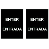 (Enter/Entrada) 2-Sided Styrene Sign - 11w x 14h