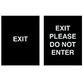 (Exit/Please Do Not Enter) 2-Sided Styrene Sign - 11w x 14h