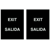 (Exit/Salida) 2-Sided Styrene Sign - 11w x 14h