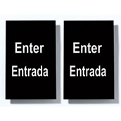 (Enter/Entrada) 2-Sided Styrene Sign - 7w x 11h