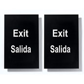 (Exit/Salida) 2-Sided Styrene Sign - 7w x 11h