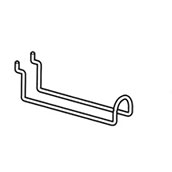 Double Wire Slatwall Hook with 90 degree end, 1/4 x 4
