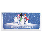 Happy Holidays with Three Snowmen Currency Envelope