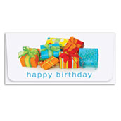 Happy Birthday with Presents Currency Envelope