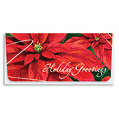 Holiday Greetings with Poinsetta Currency Envelope