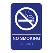 No Smoking Acrylic ADA Compliant Sign - 6w x 9h