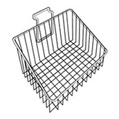 White Slatwall Slanted Basket - 12w x 8h x 12d