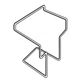 Chrome Wire Slatwall CD Holder