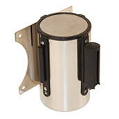 12ft WallMaster Polished Aluminum Wall-Mount Retractable Belt