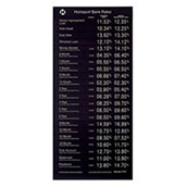 22w x 48h Sub-Surface Magnetic Rate Display w/ Minimums