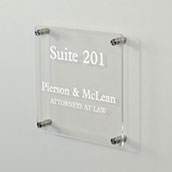 8w x 8h Stand-Off Acrylic Sign Systems