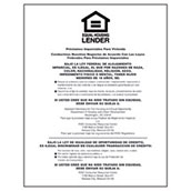 Equal Housing Lender (FDIC Banks) SPANISH -  11w x 14h Laser Print