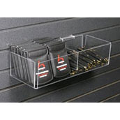 Clear Acrylic Slatwall 2-Pocket Bin