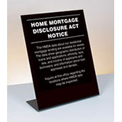 Home Mortgage Disclosure - 11w x 14h Bent Acrylic