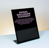 Annual Disclosure Statement FDIC (Non Federal Reserve) - 11w x 14h