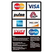 8 Logo ATM Card Acceptance Sign with Policies