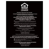 Equal Housing Lender (FDIC Banks) SPANISH - 11w x 14h Acrylic
