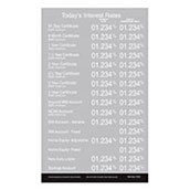 Surface Printed Disclaimer Strip for Rate Displays