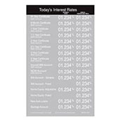 Surface Printed Header Strip for Rate Displays