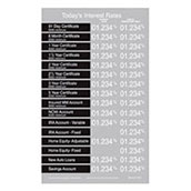 Surface Printed Account Strip for Rate Displays
